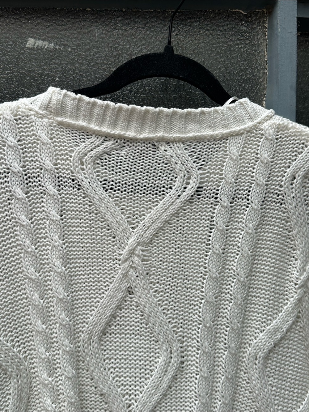 Wild Fable Women White Cable Knit Crew Neck Cozy Beach Sweater Size XXL NWT - Picture 9 of 10